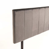 GIGI VELVET TOUCH KING HEADBOARD - GREY