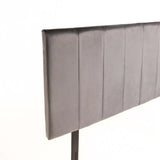 GIGI VELVET TOUCH DOUBLE HEADBOARD - GREY