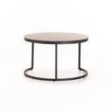 GIO SET OF 2 70/50cm STONE TOP CT-BLK LEG/BLK TOP