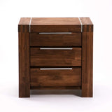 GLACIER 3 DRAWER PEDESTAL - RUSTIC JAVA