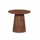 GOA 50cm ROUND SOLID WOOD SIDE TABLE