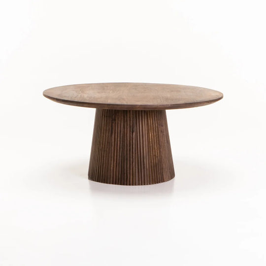 GOA 80cm ROUND SOLID WOOD COFFEE TABLE