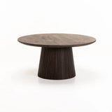 GOA 80cm ROUND SOLID WOOD CT - DARK BROWN