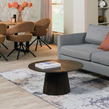GOA 80cm ROUND SOLID WOOD CT - DARK BROWN