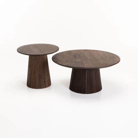 GOA SIDE TABLE & COFFEE TABLE COMBO - Dark Brown