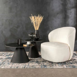 GRACE FABRIC CHAIR W/SWIVEL - CREAM