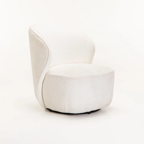 GRACE FABRIC CHAIR W/SWIVEL - CREAM