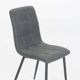 GRACO LEATHER TOUCH DINING CHAIR - GREY