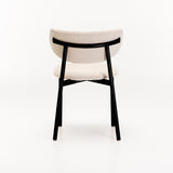 HOLLY FABRIC DINING CHAIR - CREAM/BLK LEG