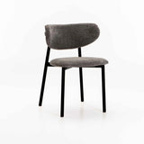 HOLLY FABRIC DINING CHAIR WITH BLACK LEG