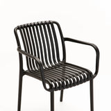 IBIZA CHAIR W/ARMS - BLACK