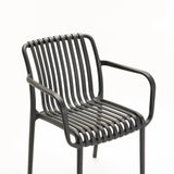 IBIZA CHAIR W/ARMS - DARK GREY