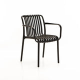 IBIZA CHAIR W/ARMS - BLACK