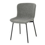 INDIE BOUCLÉ FABRIC DINING CHAIR - GREY