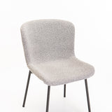 INDIE BOUCLÉ FABRIC DINING CHAIR - GREY