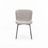 INDIE BOUCLÉ FABRIC DINING CHAIR - GREY