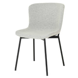 INDIE BOUCLÉ FABRIC DINING CHAIR - CREAM