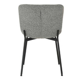 INDIE BOUCLÉ FABRIC DINING CHAIR - GREY