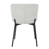 INDIE BOUCLÉ FABRIC DINING CHAIR - CREAM