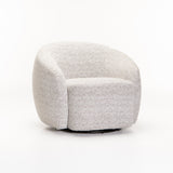 INDIGO FABRIC SWIVEL CHAIR - LIGHT GREY