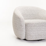 INDIGO FABRIC SWIVEL CHAIR - LIGHT GREY