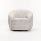 INDIGO FABRIC SWIVEL CHAIR - LIGHT GREY