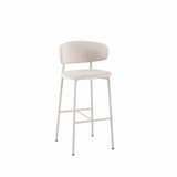 ISLA FABRIC BARSTOOL - CREAM/LIGHT LEG