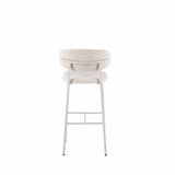 ISLA FABRIC BARSTOOL - CREAM/LIGHT LEG