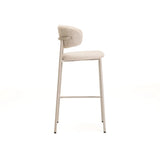 ISLA FABRIC BARSTOOL - CREAM/LIGHT LEG