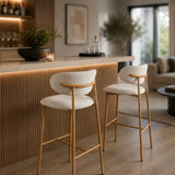 ISLA FABRIC BARSTOOL NATURAL LEG
