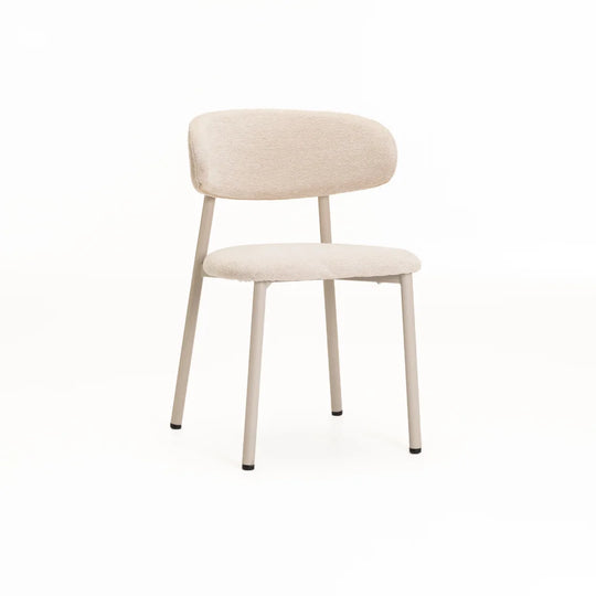 ISLA FABRIC DINING CHAIR - CREAM