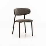 ISLA FABRIC DINING CHAIR - GREY/BLACK