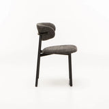 ISLA FABRIC DINING CHAIR - GREY/BLACK