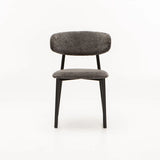 ISLA FABRIC DINING CHAIR - GREY/BLACK