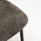 ISLA FABRIC DINING CHAIR - GREY/BLACK