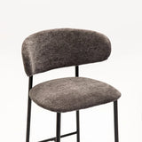 ISLA FABRIC KITCHEN STOOL - GREY/BLACK LEG