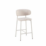 ISLA FABRIC KITCHEN STOOL - LIGHT LEG