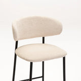 ISLA FABRIC KITCHEN STOOL - BLACK LEG