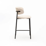 ISLA FABRIC KITCHEN STOOL - BLACK LEG