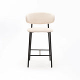 ISLA FABRIC KITCHEN STOOL - BLACK LEG