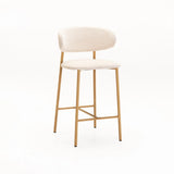 ISLA FABRIC KITCHEN STOOL - Natural Leg