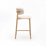 ISLA FABRIC KITCHEN STOOL - Natural Leg