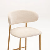 ISLA FABRIC KITCHEN STOOL - Natural Leg