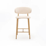 ISLA FABRIC KITCHEN STOOL - Natural Leg