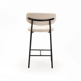 ISLA FABRIC KITCHEN STOOL - BLACK LEG