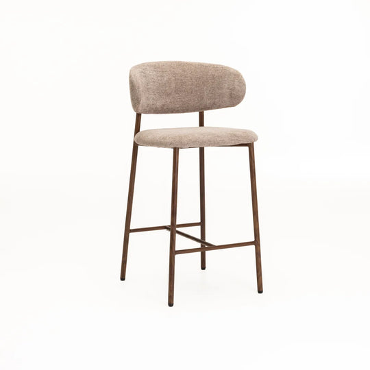 ISLA FABRIC KITCHEN STOOL - LATTE