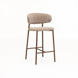 ISLA FABRIC KITCHEN STOOL - LATTE