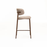 ISLA FABRIC KITCHEN STOOL - LATTE