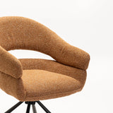 JEN FABRIC DINING CHAIR W/SWIVEL - RUST