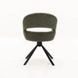 JEN FABRIC DINING CHAIR W/SWIVEL - GREEN